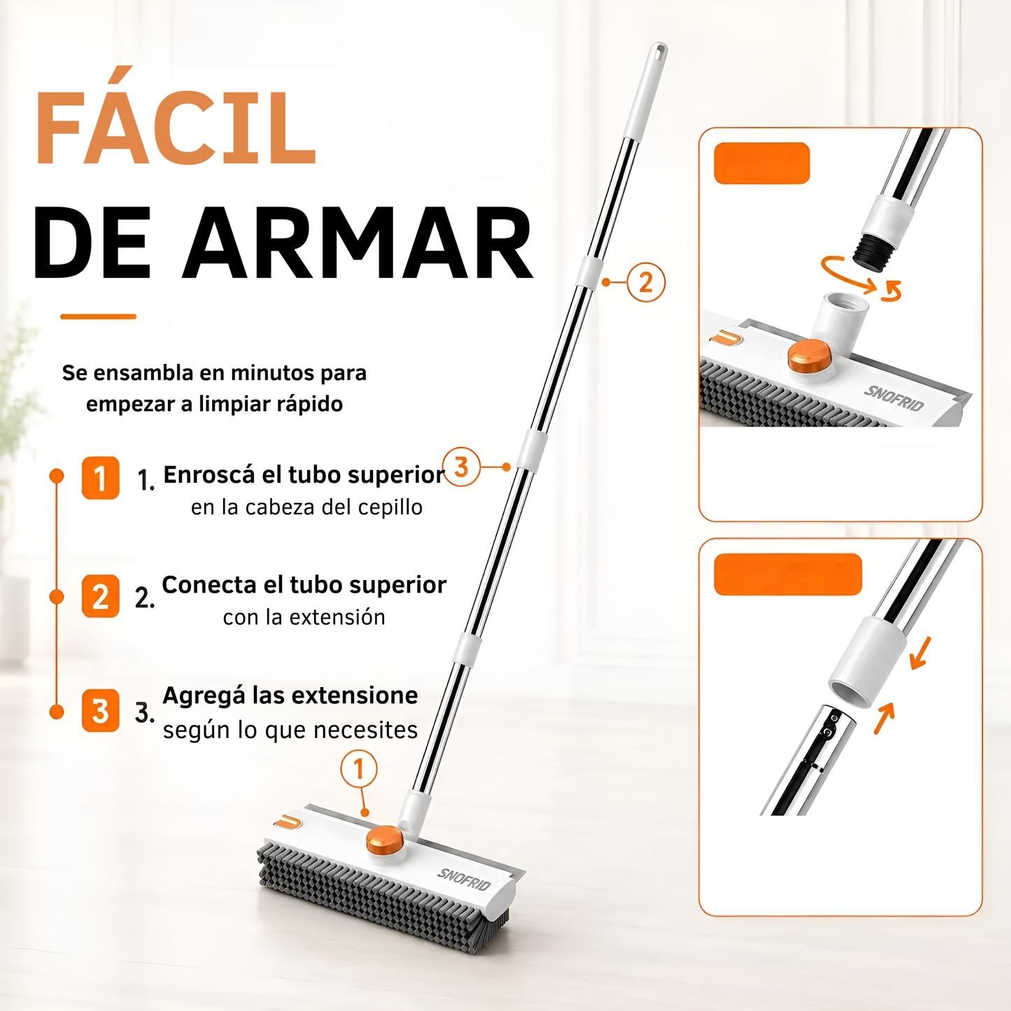 Cepillo para fregar 3 en 1